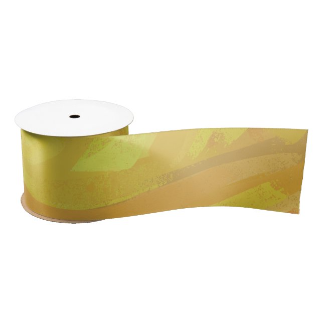 Pineapple Yellow Swirl Satin Ribbon (Spool)