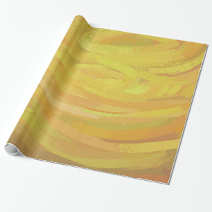 Pineapple Yellow Swirl Wrapping Paper