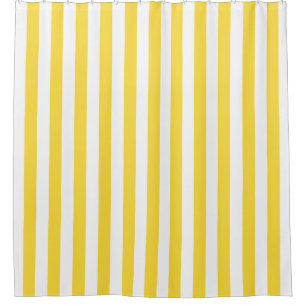Pineapple Yellow White Vertical Stripe NL #0 Shower Curtain