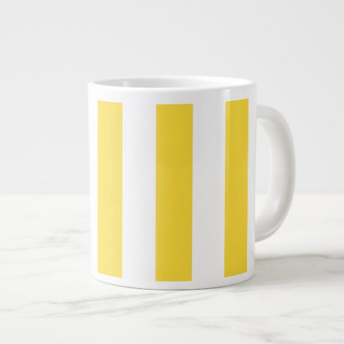 Pineapple Yellow White XL Stripes Pattern Giant Coffee Mug