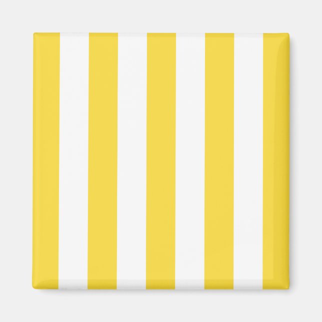 Pineapple Yellow White XL Stripes Pattern Magnet (Front)