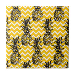 Pineapple Zigzags Ceramic Tile
