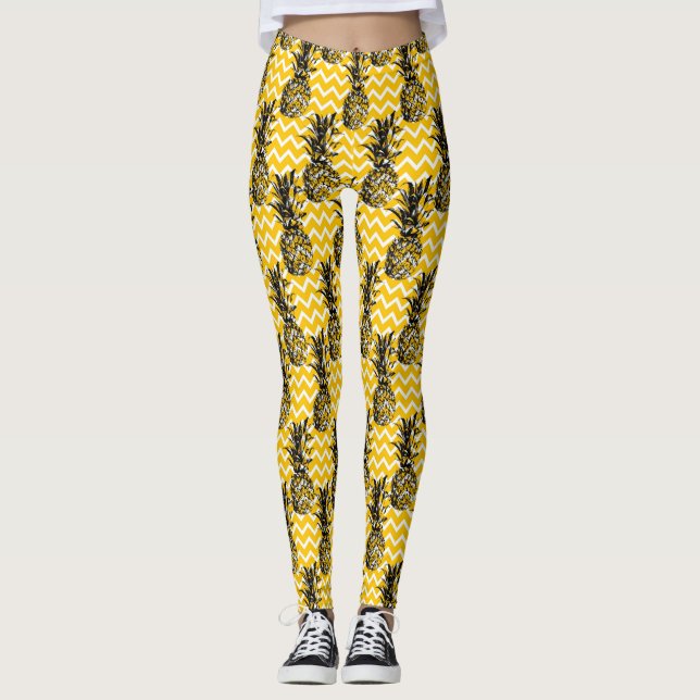 Pineapple Zigzags Leggings (Front)