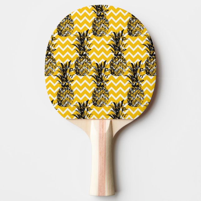 Pineapple Zigzags Ping-Pong Paddle (Front)