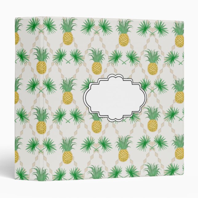 Pineapples 3 Ring Binder (Front/Spine)