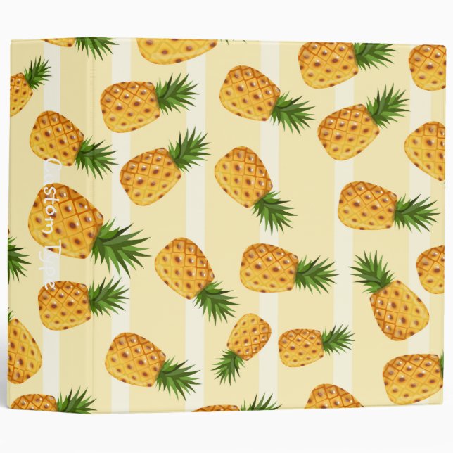Pineapples 3 Ring Binder (Front/Spine)