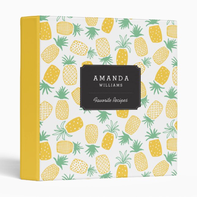 Pineapples 3 Ring Binder (Front/Spine)