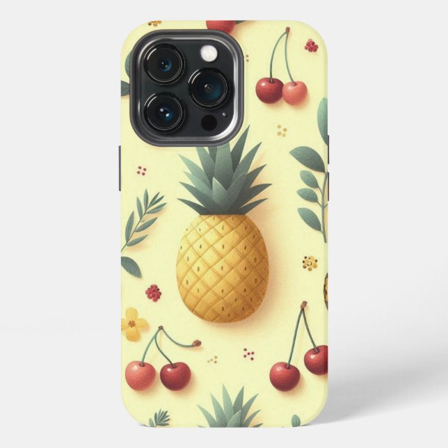 Pineapples and Cherries Iphone Case (Back)
