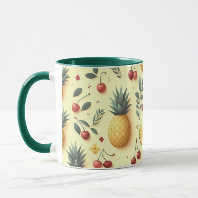 Pineapples and Cherries Mug (Left)