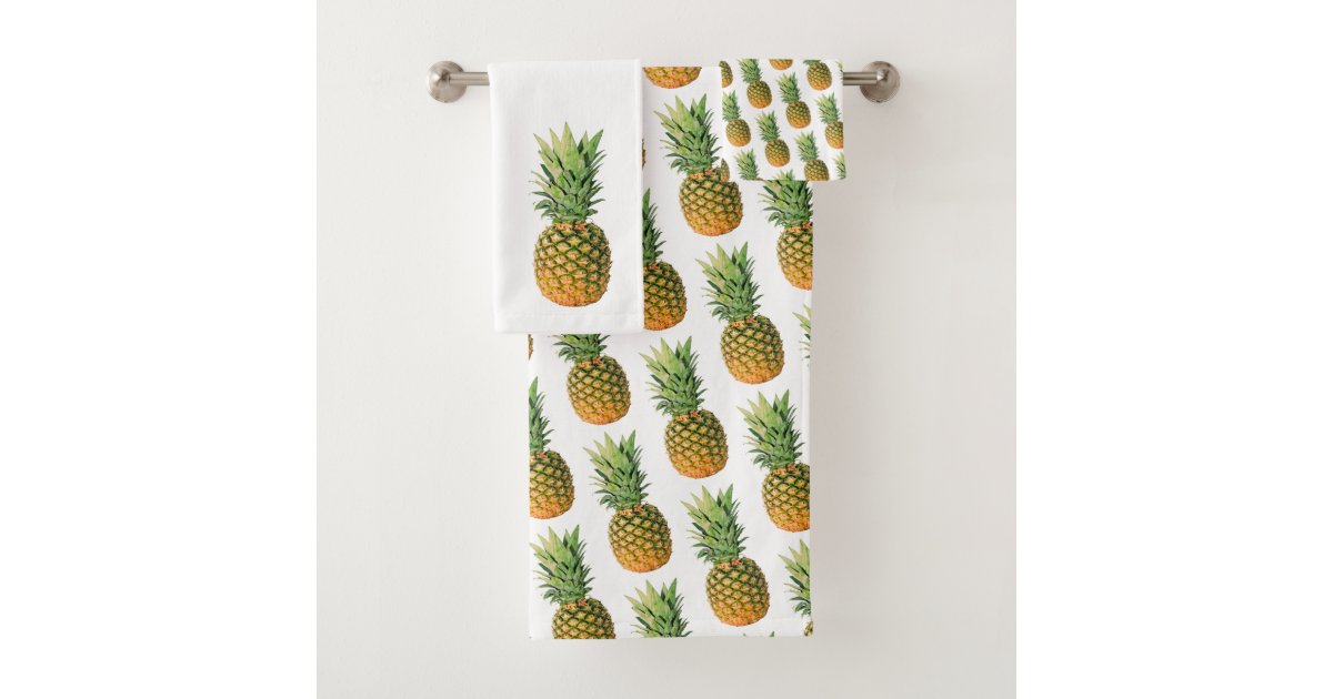 Pineapples Bath Towel Set