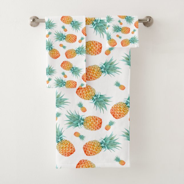 Pineapples Bath Towel Set (Insitu)