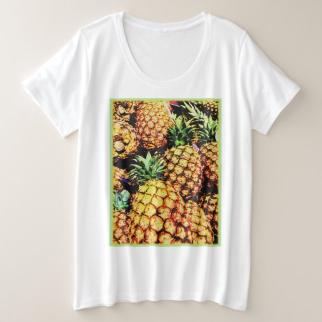 "Pineapples" Cute Photo. Buy Now  Plus Size T-Shirt (Design Front)