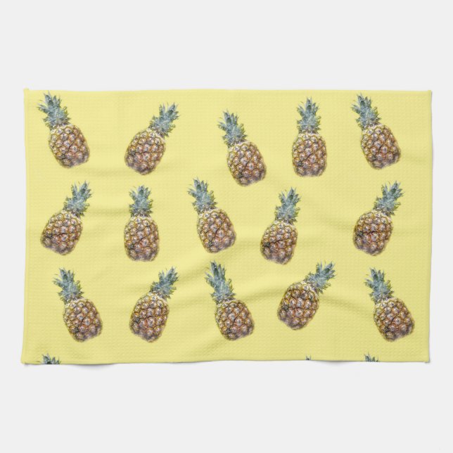 Pineapples Fruit Pattern Kitchen Towel (Horizontal)
