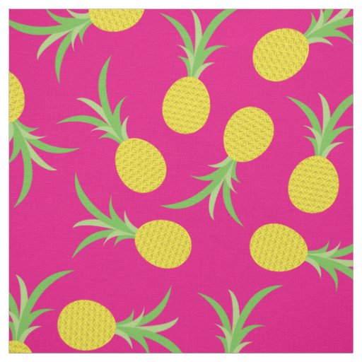 Pineapples Fruit Tropical Kid Cute Pink Girls Fabric