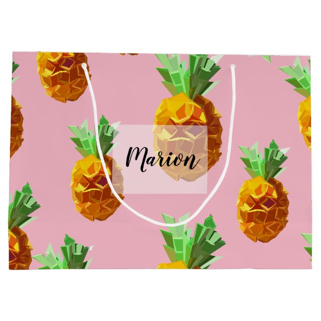 Pineapples Gift Bag Name (Back)