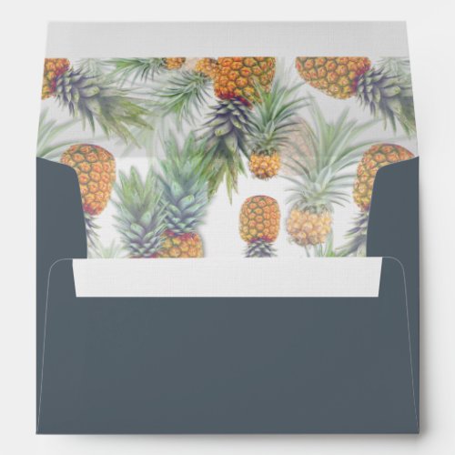 Pineapples Inside Gray A7 Custom Envelope