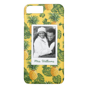 Pineapples & Leaves Add Your Photo & Name iPhone 8 Plus/7 Plus Case