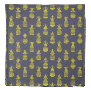 Pineapples Navy Blue Duvet Cover