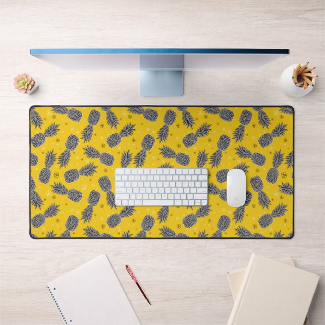 Pineapples On Gold Desk Mat (Office 1)
