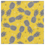 Pineapples On Gold Fabric