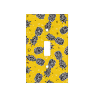 Pineapples On Gold Light Switch Cover