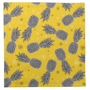Pineapples On Gold Napkin