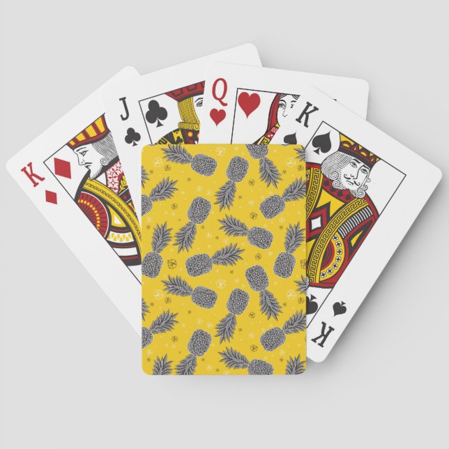 Pineapples On Gold Poker Cards (Back)
