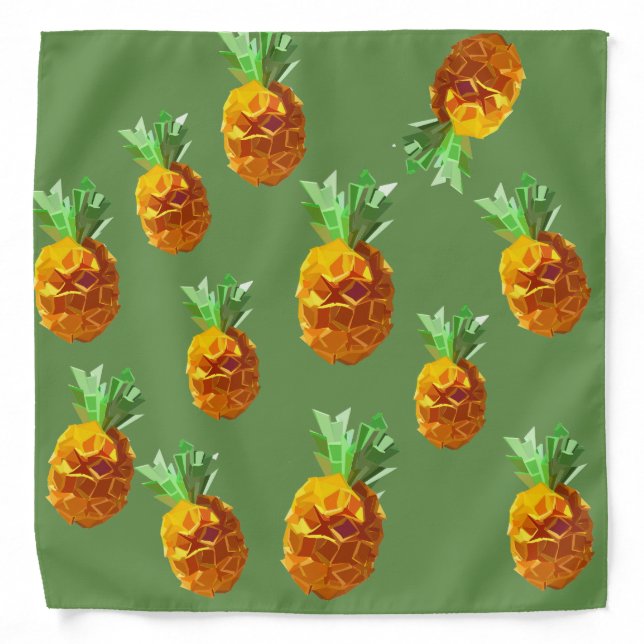 Pineapples, Origami Fruits  Bandana (Front)