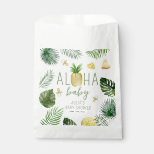 Pineapples & Pacifiers Aloha Baby Shower Green Favor Bag