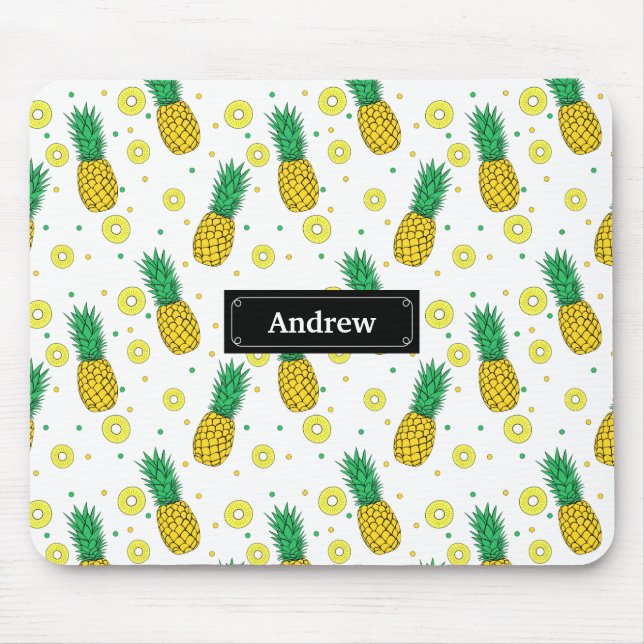 Pineapples pattern mouse pad (Front)