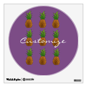 pineapples pattern Thunder_Cove Wall Sticker