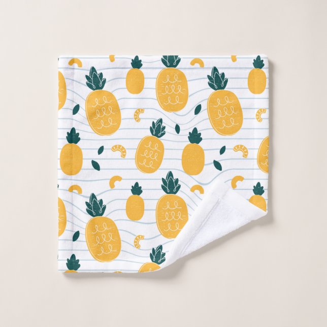 Pineapples seamless pattern wash cloth (Wash Cloth)