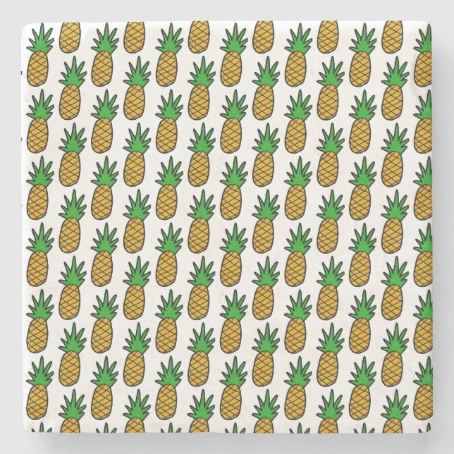 Pineapples Stone Coaster (Front)