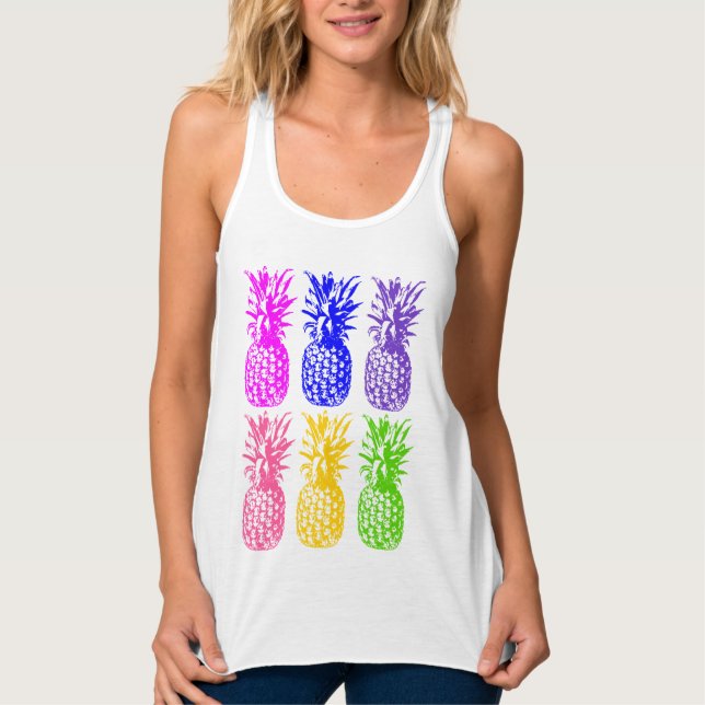 pineapples,summer and pineapples tank top (Front)
