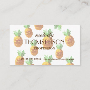 pineapples summer professional business cards= business card