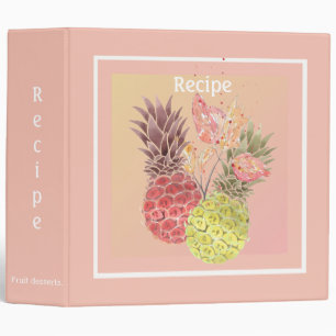 Pineapples, sweet couple . 3 ring binder