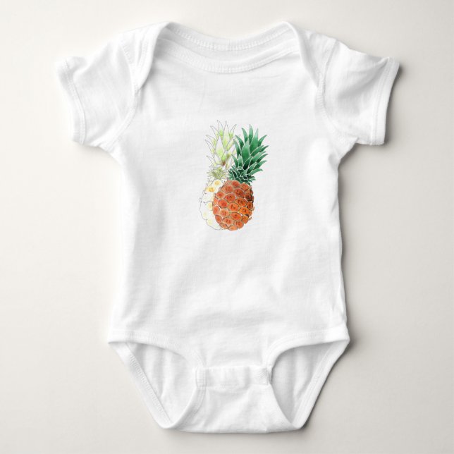 Pineapples, sweet couple . baby bodysuit (Front)
