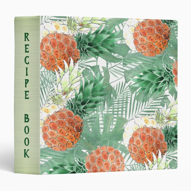Pineapples, sweet couple, fruit 3 ring binder (Front/Spine)