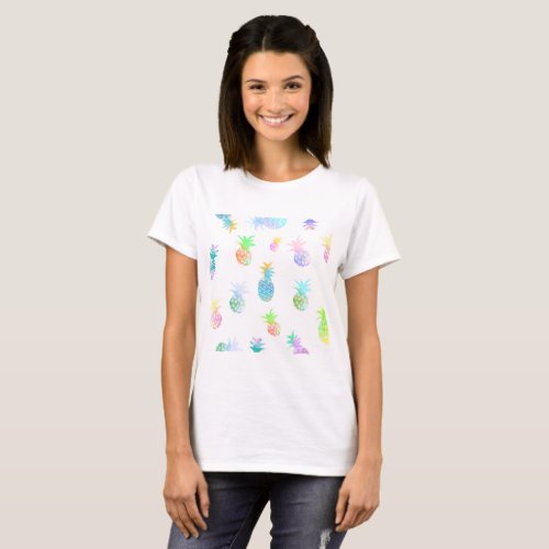 Pineapples T_Shirt Tropical Happy Pineapples Fruit