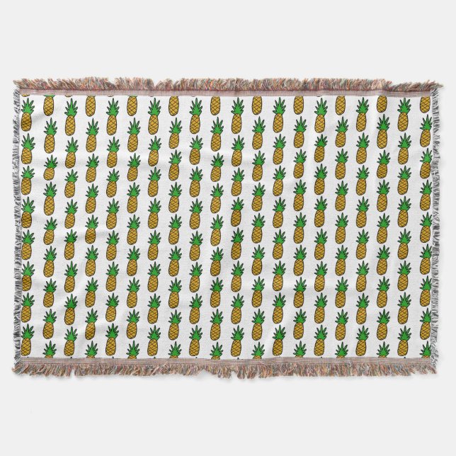 Pineapples Throw Blanket (Front)