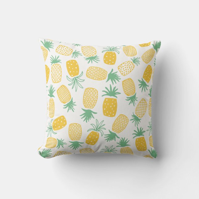 Pineapples Throw Pillow (Front)