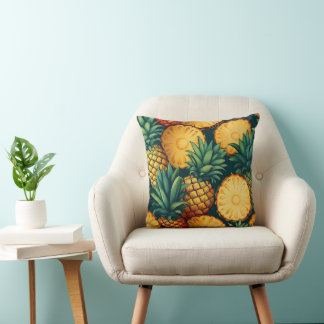 Pineapples Throw Pillow