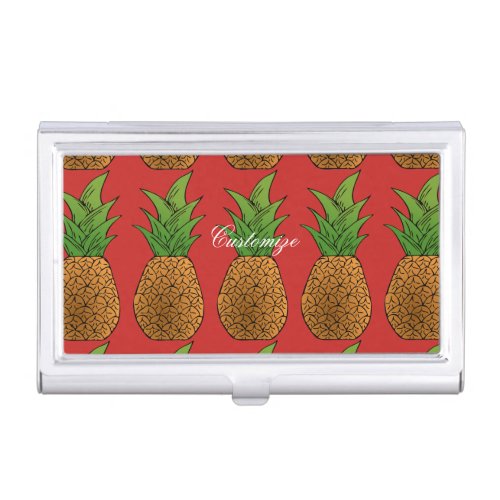 Pineapples Thunder_Cove Business Card Case