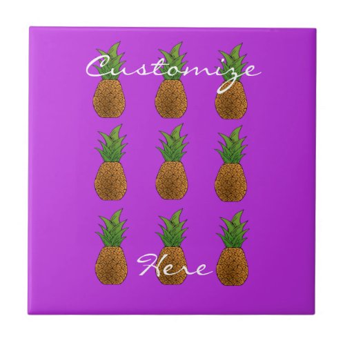 pineapples Thunder_Cove Ceramic Tile