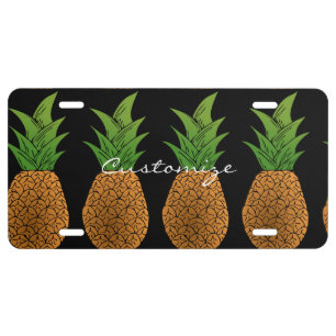 Pineapples Thunder_Cove License Plate