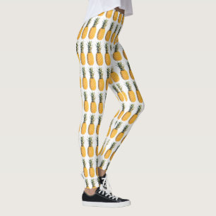 Pineapples tropical summer fruit leggings