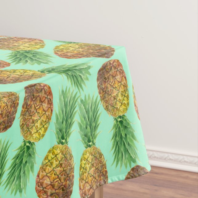 Pineapples watercolor 2 tablecloth (In Situ)
