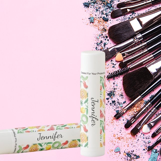 Pineapples watermelon pattern name lip balm (Creator Uploaded)