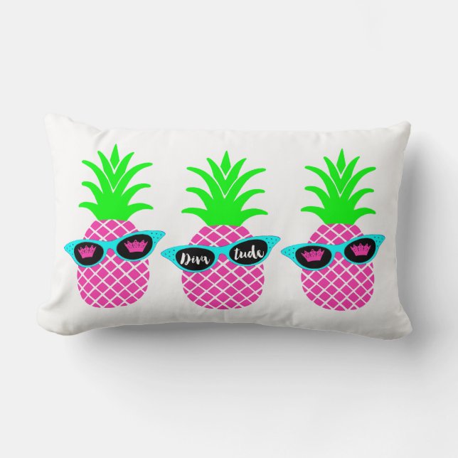 Pineapples with DIVAtude Lumbar Pillow (Front)