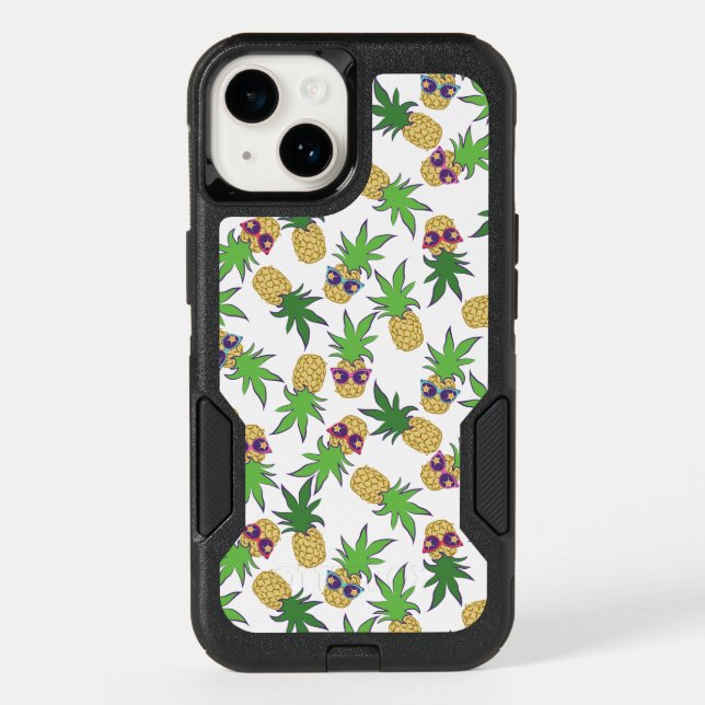 Pineapples with Sunglasses Pattern Otterbox iPhone Case (Back)
